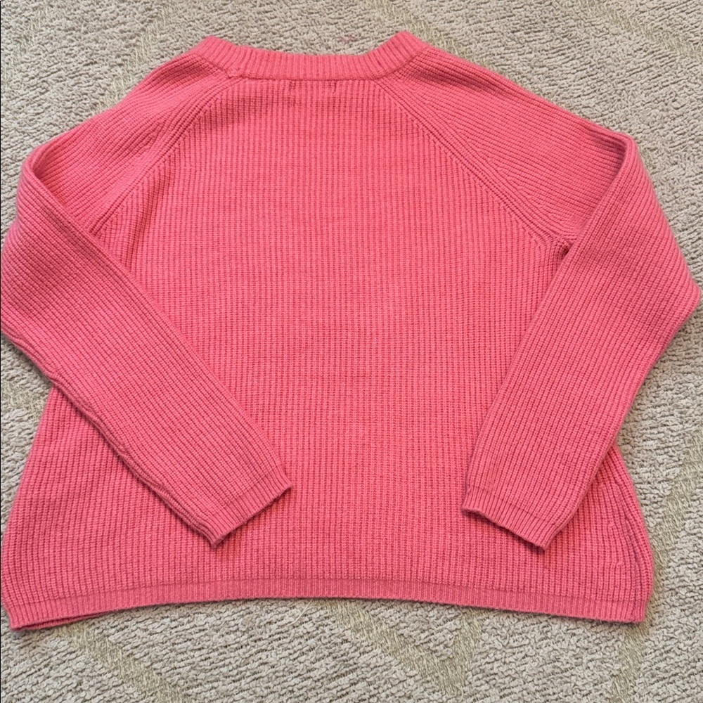 Tahari Coral Pink Ribbed Knit Sweater – Size Small - Picture 3 of 3